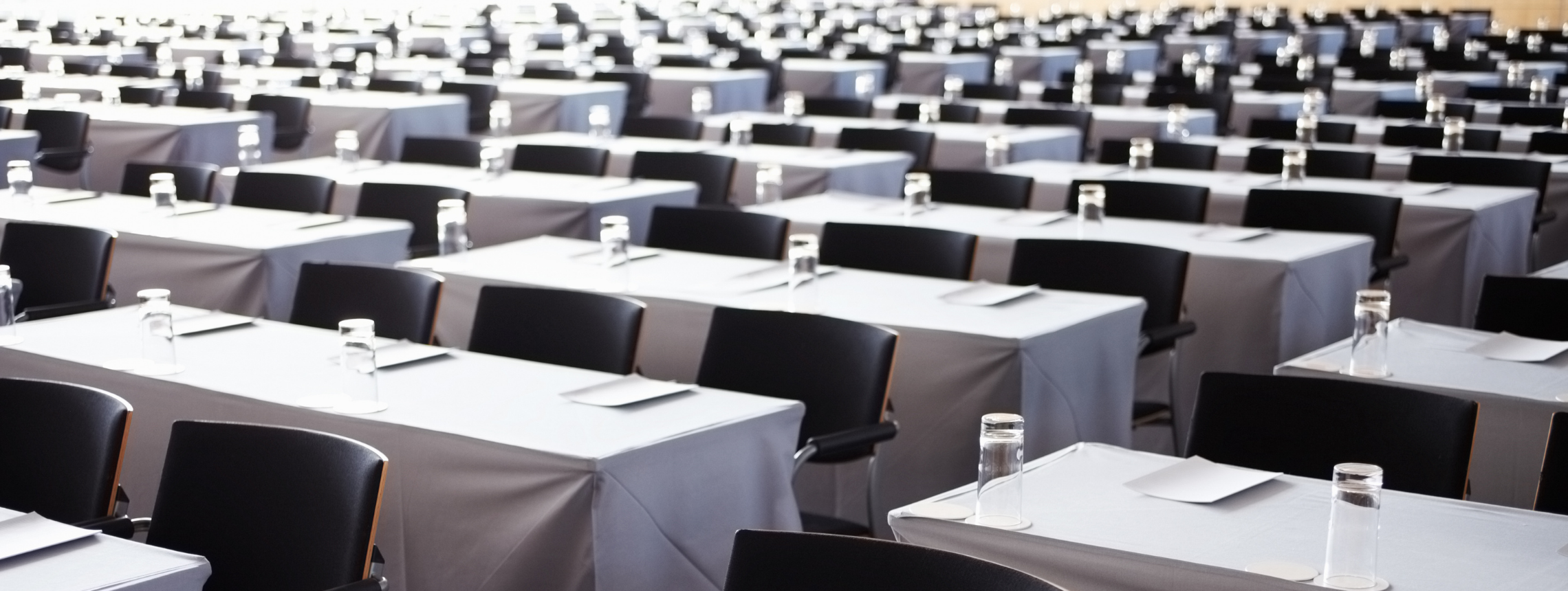 Event security management - Large conference room filled with tables