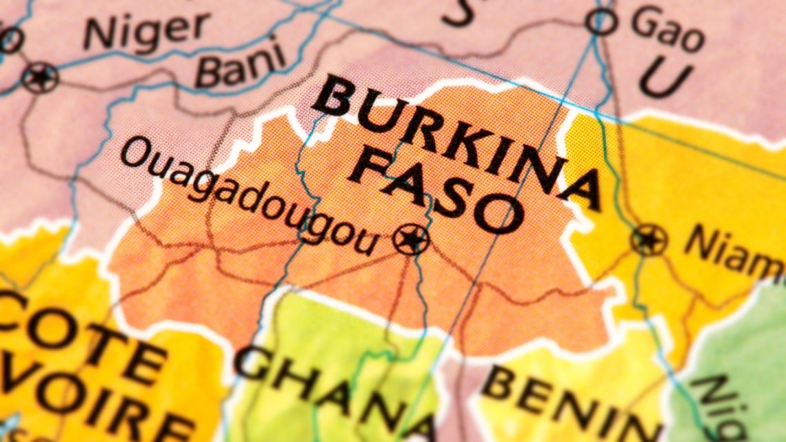 Burkina Faso location on a map