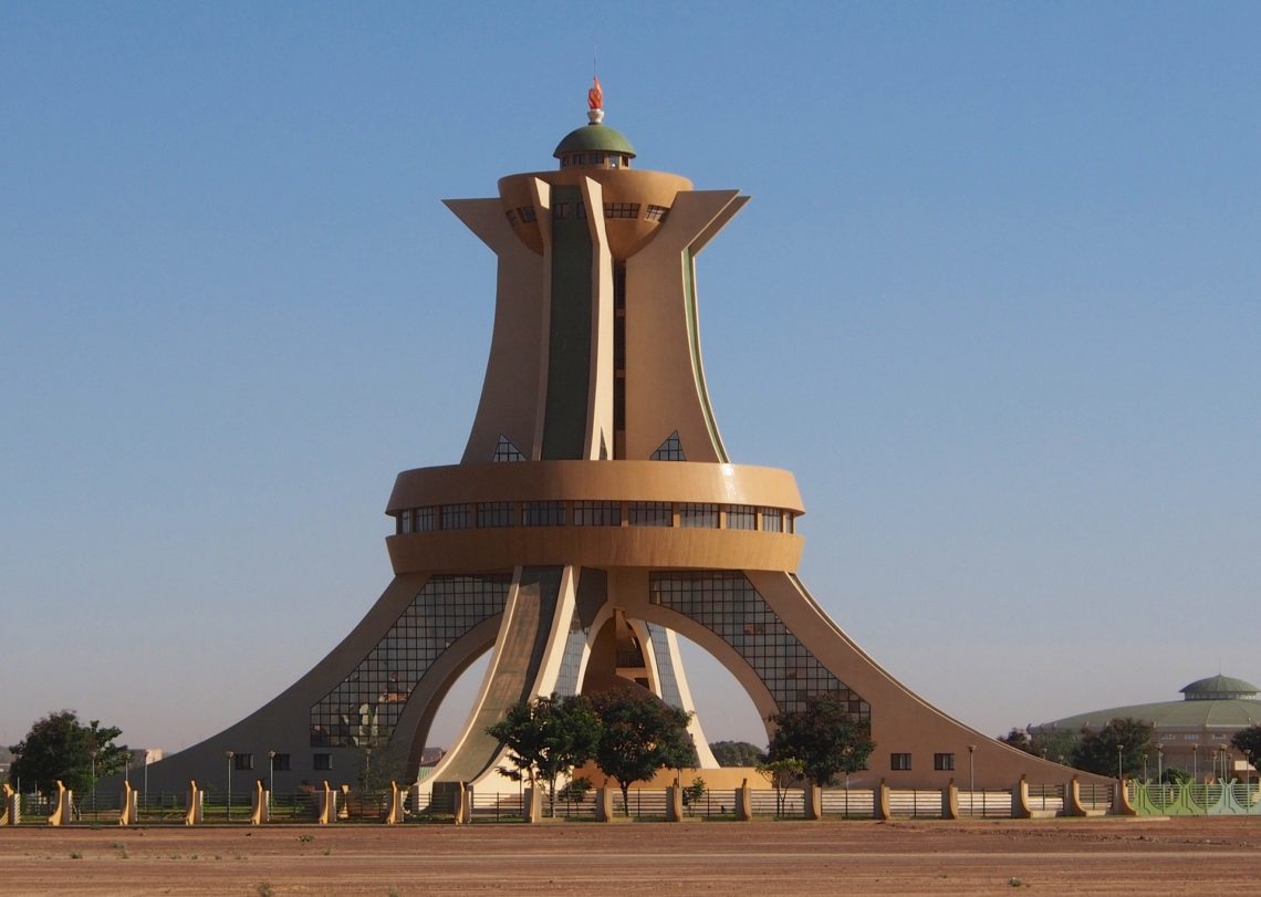 Burkina Faso Security Information Services.  Image of memorial martyrs towers monument