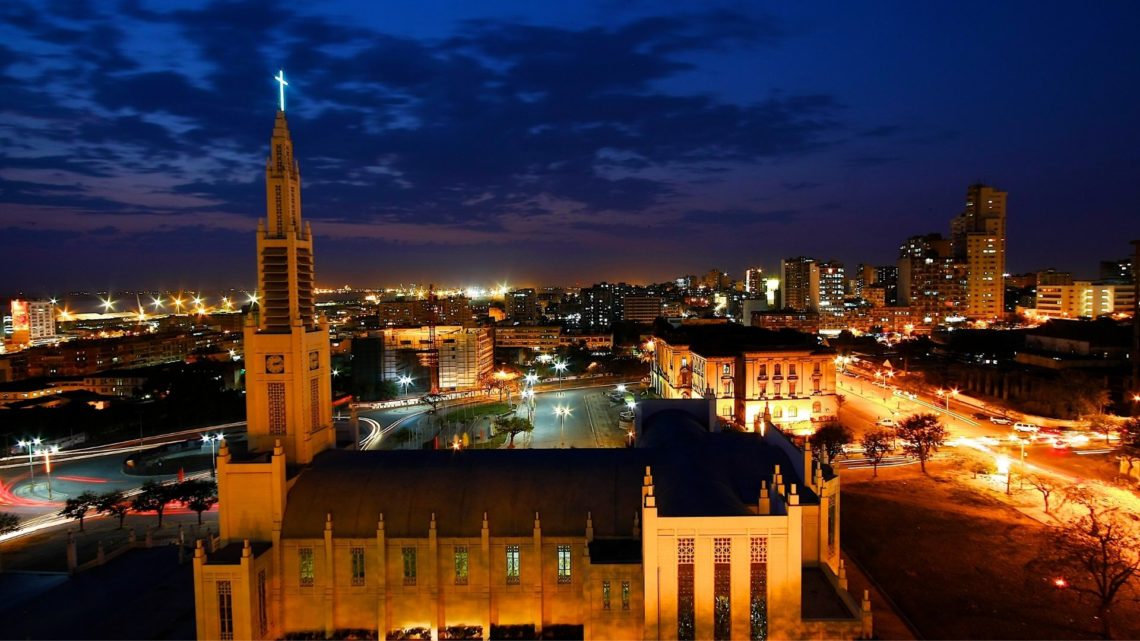 Mozambique Security Report - shot of Maputo at night