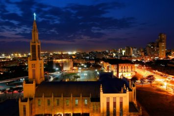 Mozambique Security Report shot of Maputo at night